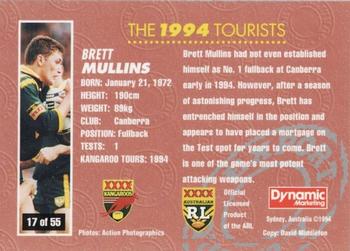 1994 Dynamic Kangaroo Heroes #17 Brett Mullins Back